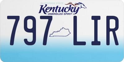KY license plate 797LIR