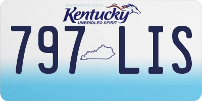KY license plate 797LIS