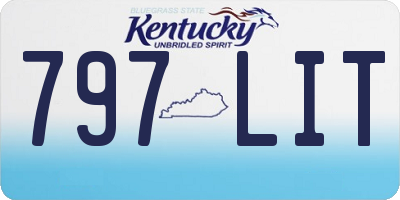 KY license plate 797LIT