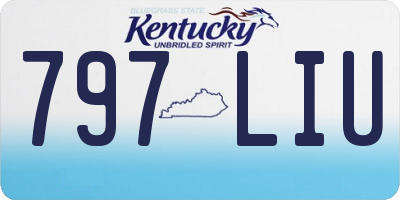 KY license plate 797LIU