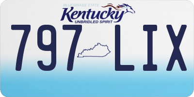 KY license plate 797LIX
