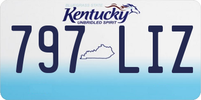 KY license plate 797LIZ