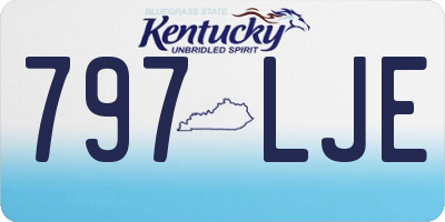 KY license plate 797LJE