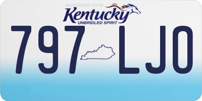 KY license plate 797LJO