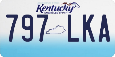 KY license plate 797LKA