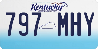 KY license plate 797MHY