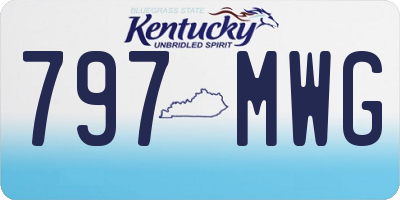 KY license plate 797MWG