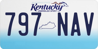 KY license plate 797NAV