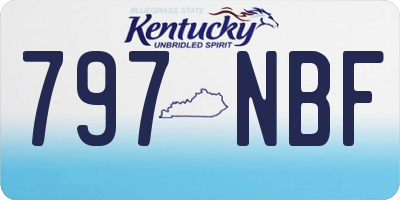 KY license plate 797NBF