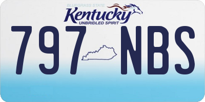 KY license plate 797NBS