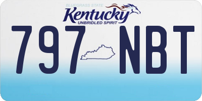 KY license plate 797NBT