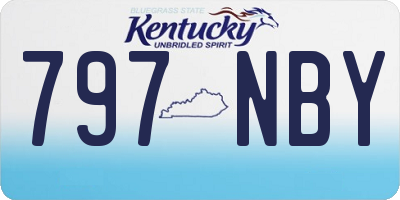 KY license plate 797NBY