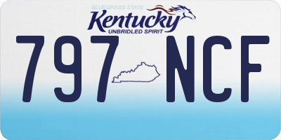 KY license plate 797NCF