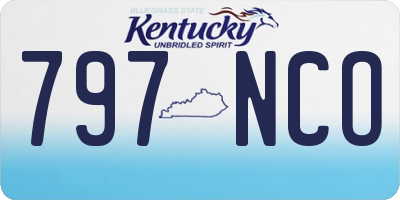 KY license plate 797NCO