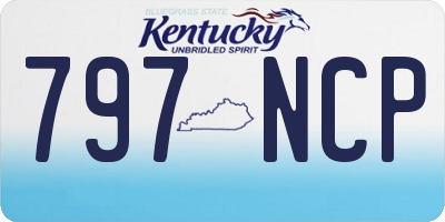 KY license plate 797NCP
