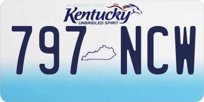KY license plate 797NCW