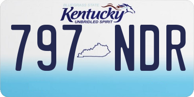 KY license plate 797NDR