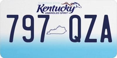 KY license plate 797QZA