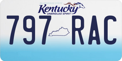 KY license plate 797RAC