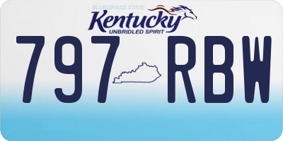 KY license plate 797RBW
