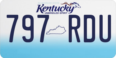 KY license plate 797RDU