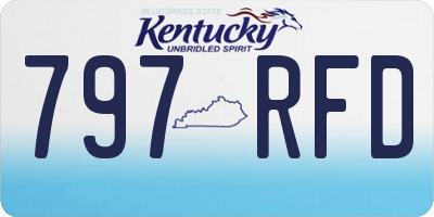 KY license plate 797RFD