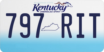 KY license plate 797RIT