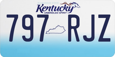 KY license plate 797RJZ