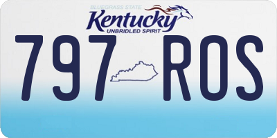 KY license plate 797ROS