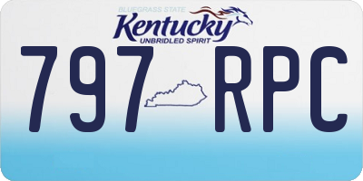 KY license plate 797RPC
