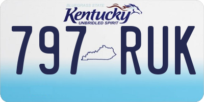 KY license plate 797RUK