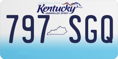 KY license plate 797SGQ
