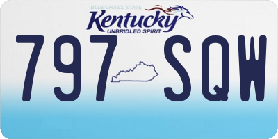 KY license plate 797SQW