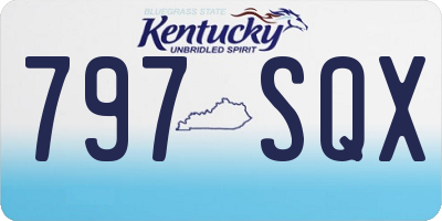 KY license plate 797SQX