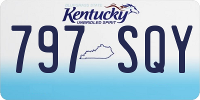 KY license plate 797SQY