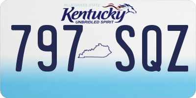 KY license plate 797SQZ