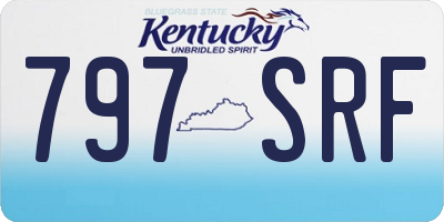 KY license plate 797SRF