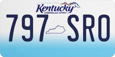 KY license plate 797SRO