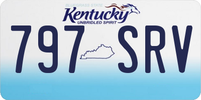 KY license plate 797SRV