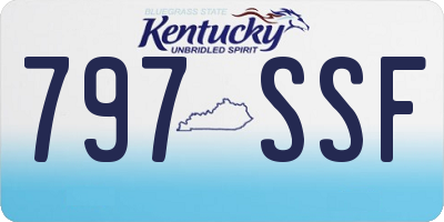 KY license plate 797SSF