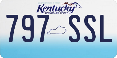 KY license plate 797SSL