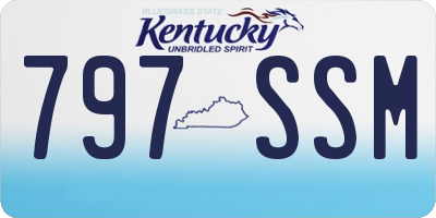 KY license plate 797SSM