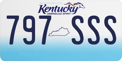 KY license plate 797SSS