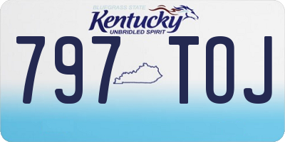 KY license plate 797TOJ