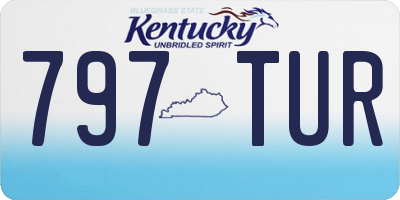 KY license plate 797TUR