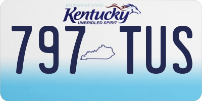 KY license plate 797TUS