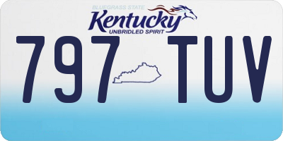 KY license plate 797TUV
