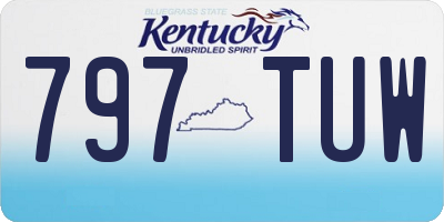 KY license plate 797TUW