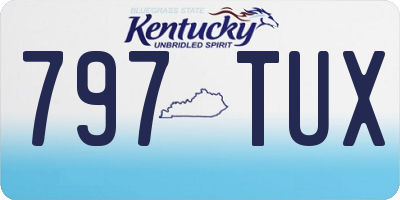 KY license plate 797TUX