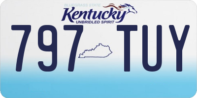 KY license plate 797TUY